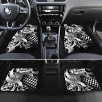 Aloha Black Tribal Honu Tattoo Car Mats LT9 Set 4pcs Black - Polynesian Pride