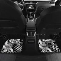 Aloha Black Tribal Honu Tattoo Car Mats LT9 Set 2pcs - Back Black - Polynesian Pride