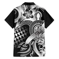 Aloha Black Tribal Honu Tattoo Family Matching Puletasi and Hawaiian Shirt LT9 - Polynesian Pride