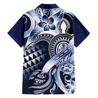 Aloha Blue Tribal Honu Tattoo Family Matching Puletasi and Hawaiian Shirt LT9 - Polynesian Pride