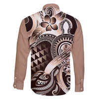 Aloha Mocha Mousse Tribal Honu Tattoo Family Matching Puletasi and Hawaiian Shirt LT9 - Polynesian Pride