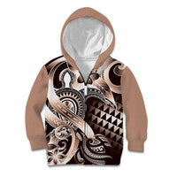 Aloha Mocha Mousse Tribal Honu Tattoo Kid Hoodie