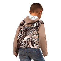 Aloha Mocha Mousse Tribal Honu Tattoo Kid Hoodie