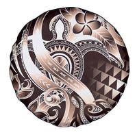 Aloha Mocha Mousse Tribal Honu Tattoo Spare Tire Cover
