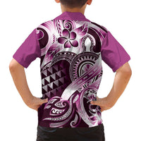 Aloha Pink Tribal Honu Tattoo Family Matching Puletasi and Hawaiian Shirt LT9 - Polynesian Pride