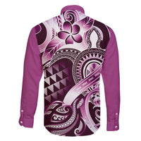 Aloha Pink Tribal Honu Tattoo Family Matching Puletasi and Hawaiian Shirt LT9 - Polynesian Pride