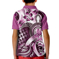 Aloha Pink Tribal Honu Tattoo Kid Polo Shirt LT9 - Polynesian Pride