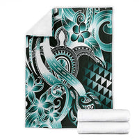 Aloha Turquoise Tribal Honu Tattoo Blanket