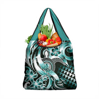 Aloha Turquoise Tribal Honu Tattoo Grocery Bag