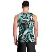 Aloha Turquoise Tribal Honu Tattoo Men Tank Top