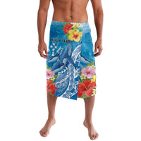 Personalised Kosrae States Humpback Whale Lavalava Polynesian Tropical Flowers