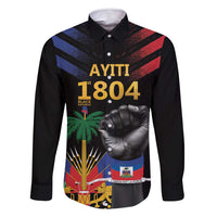 Haiti Independence Day Family Matching Mermaid Dress and Hawaiian Shirt The First Black Republic Since 1804 LT9 Dad's Shirt - Long Sleeve Blakc - Polynesian Pride