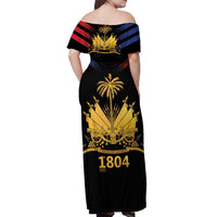 Haiti Independence Day Off Shoulder Maxi Dress The First Black Republic Since 1804 LT9 - Polynesian Pride