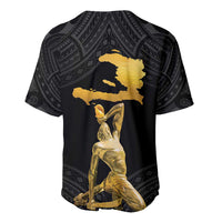 Haitian Negre Marron 1804 Baseball Jersey Black Polynesian Pattern LT9 - Polynesian Pride