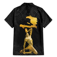Haitian Negre Marron 1804 Family Matching Mermaid Dress and Hawaiian Shirt Black Polynesian Pattern LT9 - Polynesian Pride