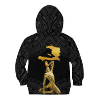 Haitian Negre Marron 1804 Kid Hoodie Black Polynesian Pattern