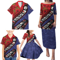 Personalised ANZAC Spirit 1915-2026 Filmstrip Tribute Family Matching Puletasi and Hawaiian Shirt Lest We Forget 25 April LT9 - Polynesian Pride