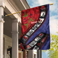 Personalised ANZAC Spirit 1915-2026 Filmstrip Tribute Garden Flag Lest We Forget 25 April LT9 House Flag Red - Polynesian Pride