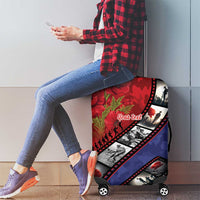 Personalised ANZAC Spirit 1915-2026 Filmstrip Tribute Luggage Cover Lest We Forget 25 April LT9 - Polynesian Pride