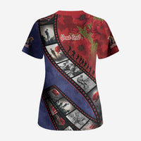 Personalised ANZAC Spirit 1915-2026 Filmstrip Tribute Scrub Top Lest We Forget 25 April LT9 - Polynesian Pride