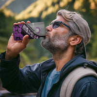 Personalised Remembering ANZAC Lest We Forget 4 in 1 Can Cooler Tumbler Vintage Film Frame Memorial Purple Poppy