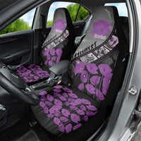 Personalised Remembering ANZAC Lest We Forget Car Seat Cover Vintage Film Frame Memorial Purple Poppy LT9 - Polynesian Pride
