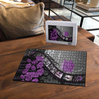Personalised Remembering ANZAC Lest We Forget Puzzle Vintage Film Frame Memorial Purple Poppy
