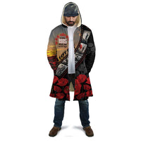 Personalised Remembering ANZAC Lest We Forget Cloak Vintage Film Frame Memorial Red Poppy