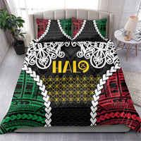 Halo Vanuatu Pride Bedding Set Vanuatuan Sand Drawing Pattern LT9 - Polynesian Pride