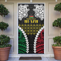 Halo Vanuatu Pride Door Cover Vanuatuan Sand Drawing Pattern - Polynesian Pride