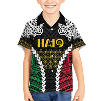 Halo Vanuatu Pride Hawaiian Shirt Vanuatuan Sand Drawing Pattern