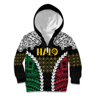 Halo Vanuatu Pride Kid Hoodie Vanuatuan Sand Drawing Pattern