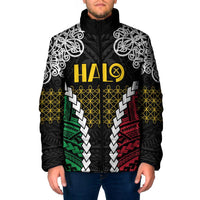 Halo Vanuatu Pride Padded Jacket Vanuatuan Sand Drawing Pattern - Polynesian Pride
