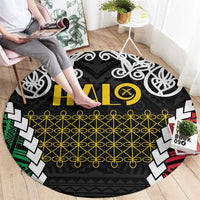 Halo Vanuatu Pride Round Carpet Vanuatuan Sand Drawing Pattern