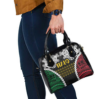 Halo Vanuatu Pride Shoulder Handbag Vanuatuan Sand Drawing Pattern LT9 - Polynesian Pride