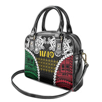 Halo Vanuatu Pride Shoulder Handbag Vanuatuan Sand Drawing Pattern LT9 - Polynesian Pride
