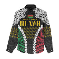 Halo Vanuatu Pride Women Casual Shirt Vanuatuan Sand Drawing Pattern