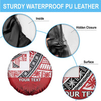 Malo e lelei Tonga Spare Tire Cover Ngatu Tokelau Feletoa Fata Traditional Polynesian Pattern