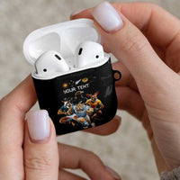 Custom Rugby Southern Hemisphere AirPods Case Argentina AUNZ South Africa Mascot Black LT9 - Polynesian Pride