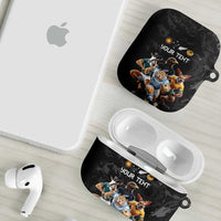 Custom Rugby Southern Hemisphere AirPods Case Argentina AUNZ South Africa Mascot Black LT9 - Polynesian Pride