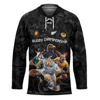 Custom Rugby Southern Hemisphere Hockey Jersey Argentina AUNZ South Africa Mascot Black - Polynesian Pride