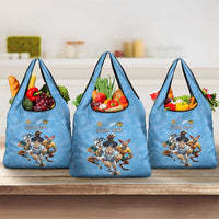 Custom Rugby Southern Hemisphere Grocery Bag Argentina AUNZ South Africa Mascot Blue LT9 3-pack One Size Blue - Polynesian Pride