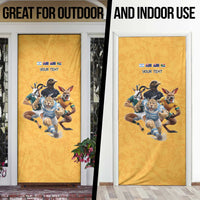 Custom Rugby Southern Hemisphere Door Cover Argentina AUNZ South Africa Mascot Gold - Polynesian Pride