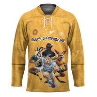 Custom Rugby Southern Hemisphere Hockey Jersey Argentina AUNZ South Africa Mascot Gold - Polynesian Pride