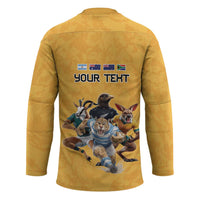 Custom Rugby Southern Hemisphere Hockey Jersey Argentina AUNZ South Africa Mascot Gold - Polynesian Pride
