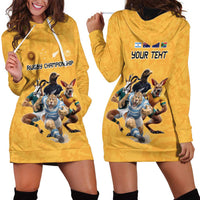 Custom Rugby Southern Hemisphere Hoodie Dress Argentina AUNZ South Africa Mascot Gold LT9 - Polynesian Pride