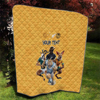 Custom Rugby Southern Hemisphere Quilt Argentina AUNZ South Africa Mascot Gold LT9 - Polynesian Pride