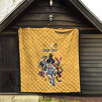 Custom Rugby Southern Hemisphere Quilt Argentina AUNZ South Africa Mascot Gold LT9 - Polynesian Pride