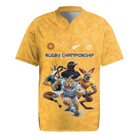 Custom Rugby Southern Hemisphere Rugby Jersey Argentina AUNZ South Africa Mascot Gold - Polynesian Pride