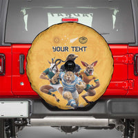 Custom Rugby Southern Hemisphere Spare Tire Cover Argentina AUNZ South Africa Mascot Gold - Polynesian Pride